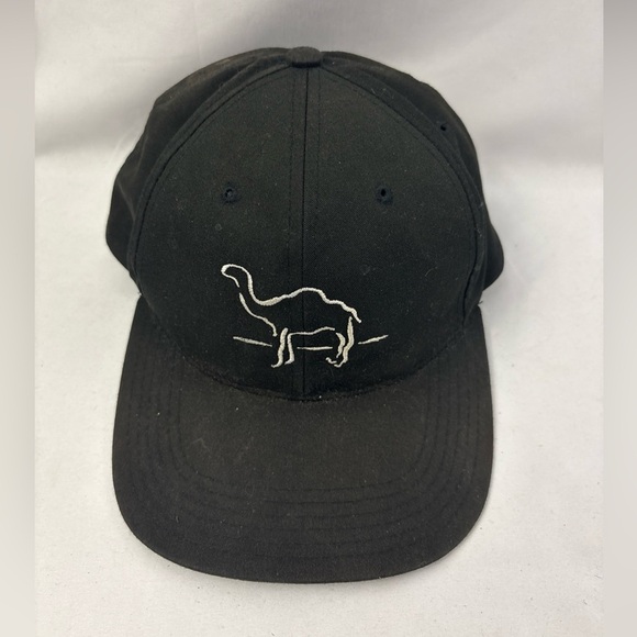 Other - VINTAGE Camel Cigarettes Hat Mens OS Black White Joe Camel Snapback Cap 90s Hat